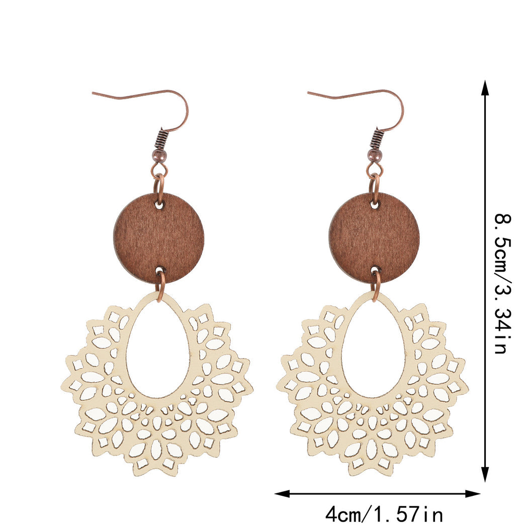 Earedge - Scalloped Filigree Drop Earrings