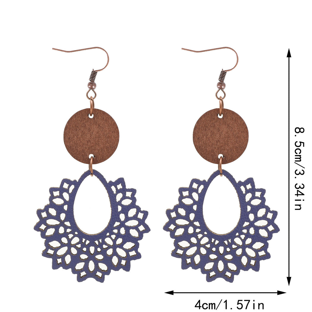 Earedge - Scalloped Filigree Drop Earrings