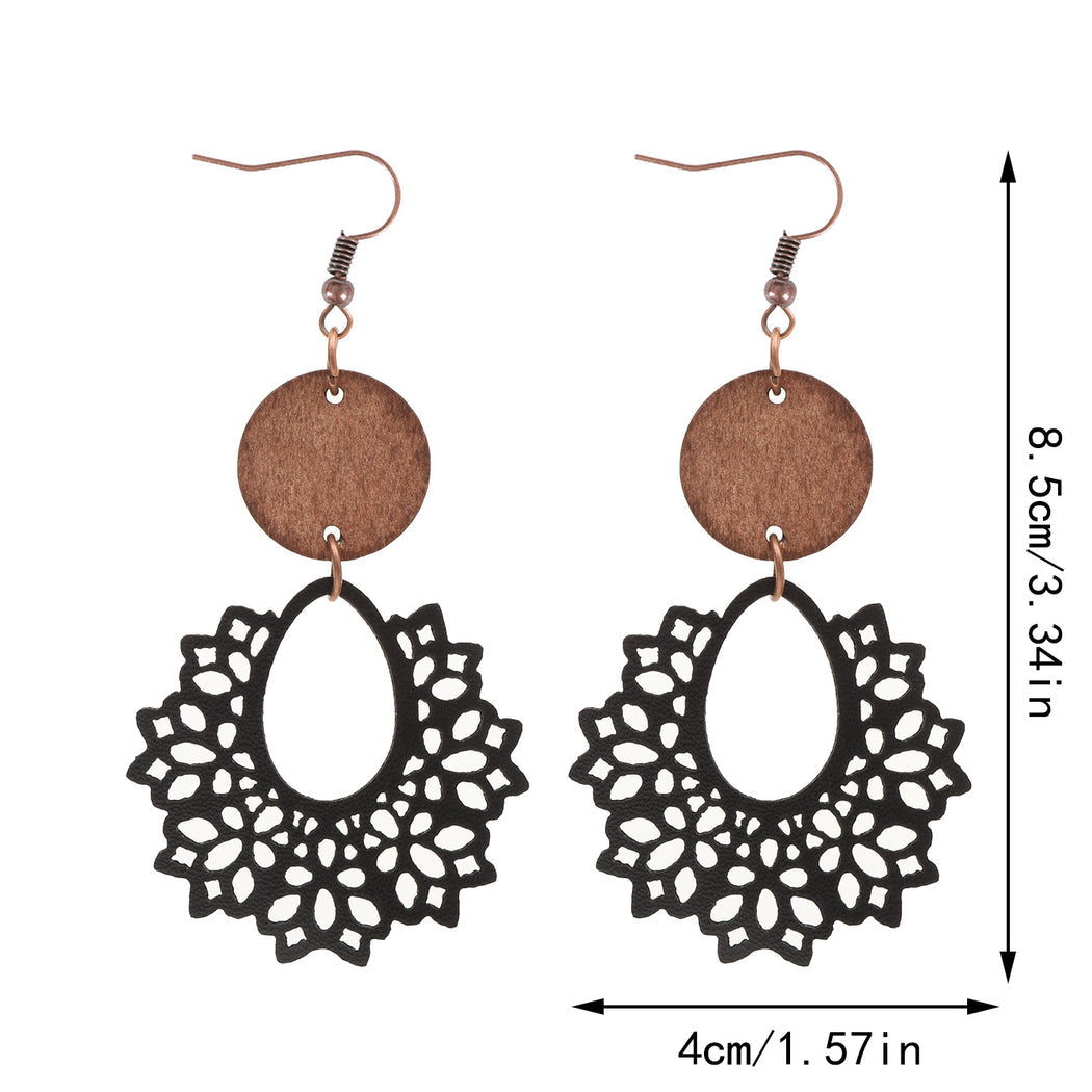 Earedge - Scalloped Filigree Drop Earrings