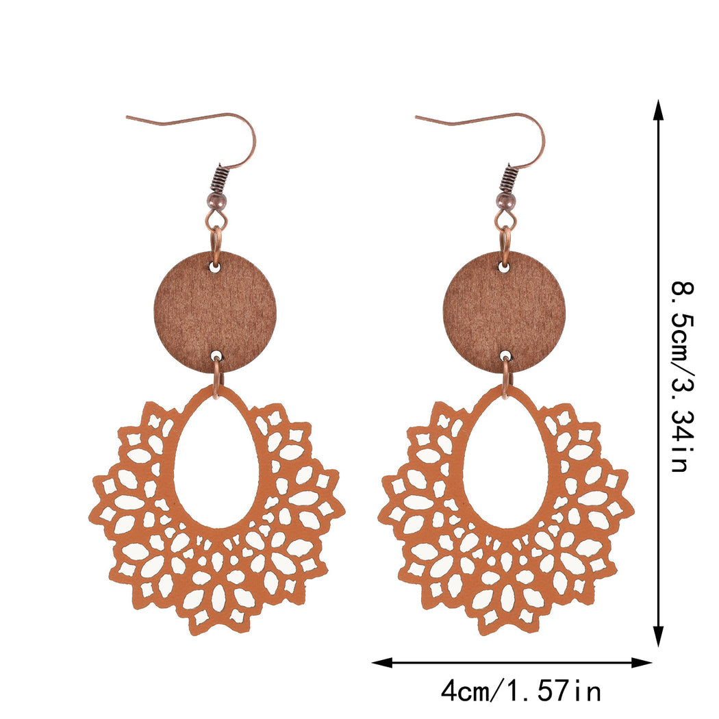 Earedge - Scalloped Filigree Drop Earrings