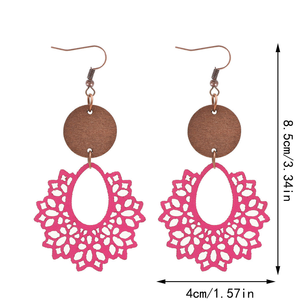 Earedge - Scalloped Filigree Drop Earrings