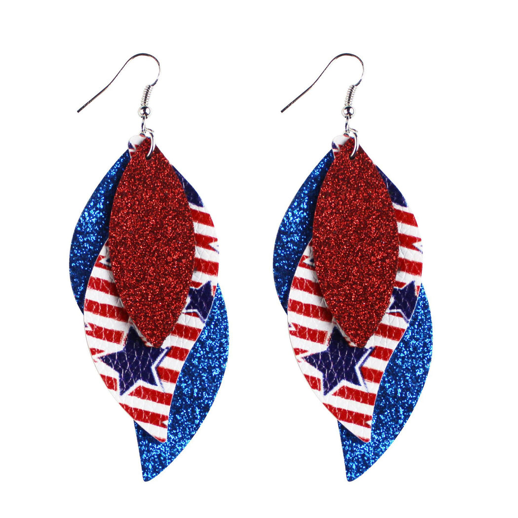 Earedge - Patriotic Star Stripe Earrings