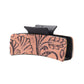 Coral floral hair claw on white background