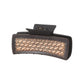 Woven texture hair claw on white background