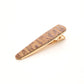 Tan crocodile texture elongated barrette on white background