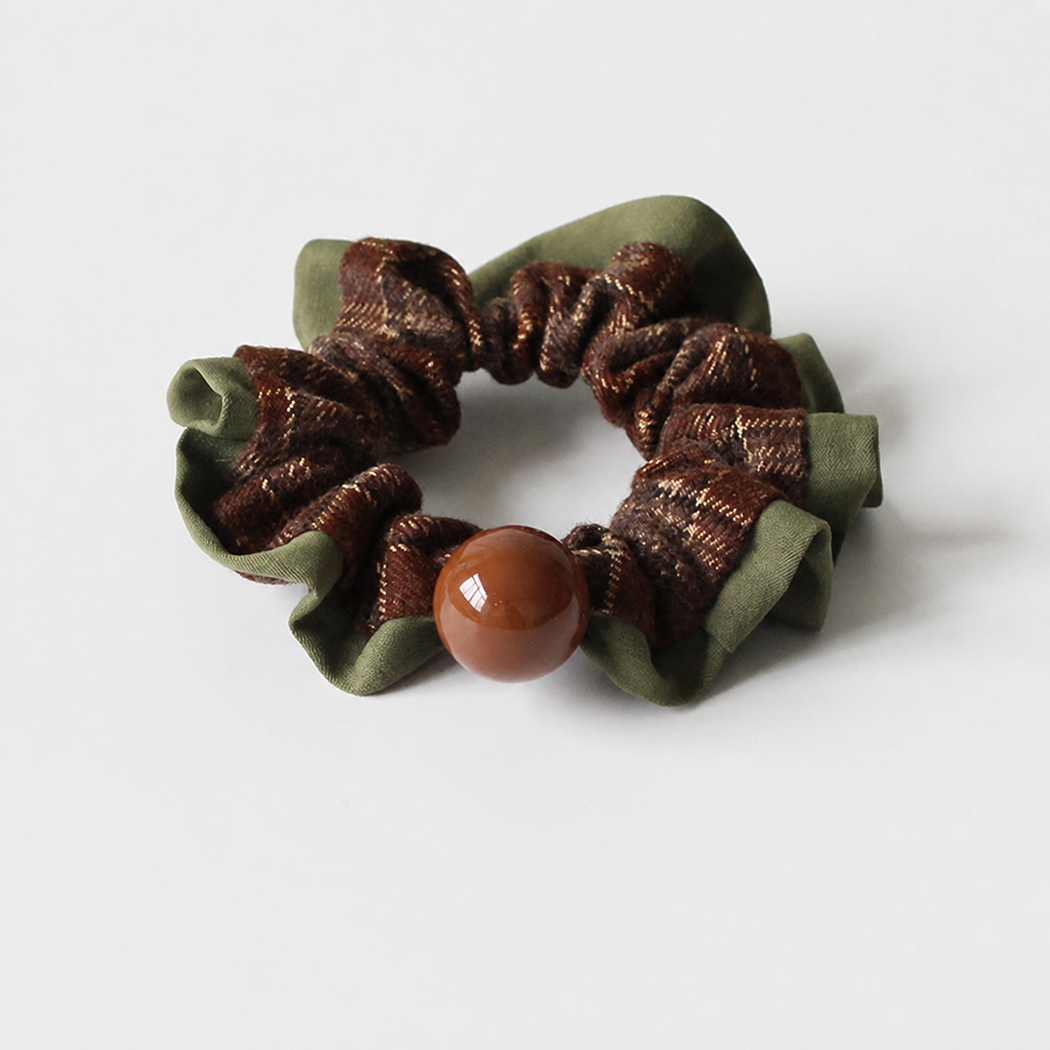 Plaid Bead Hair Tie Set variant image