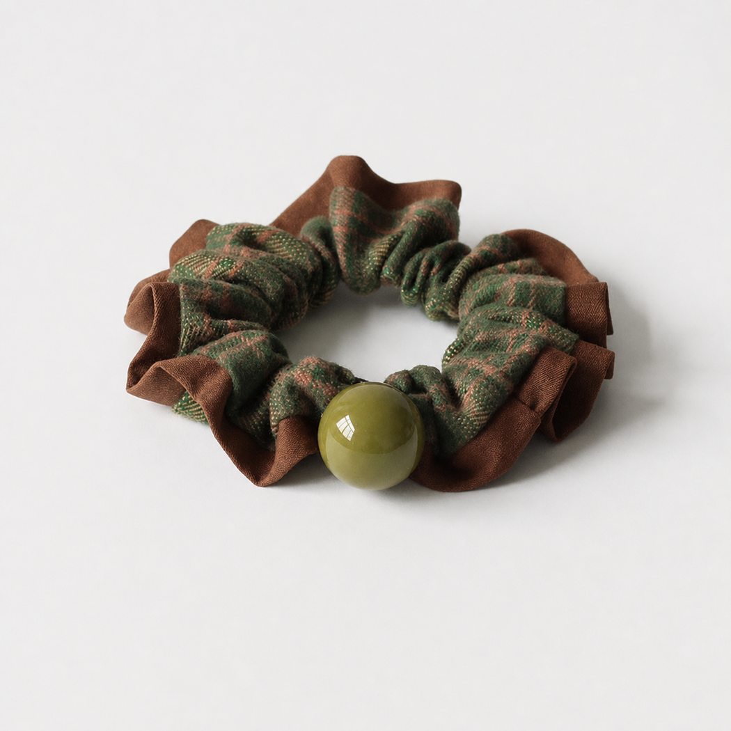 Plaid Bead Hair Tie Set variant image