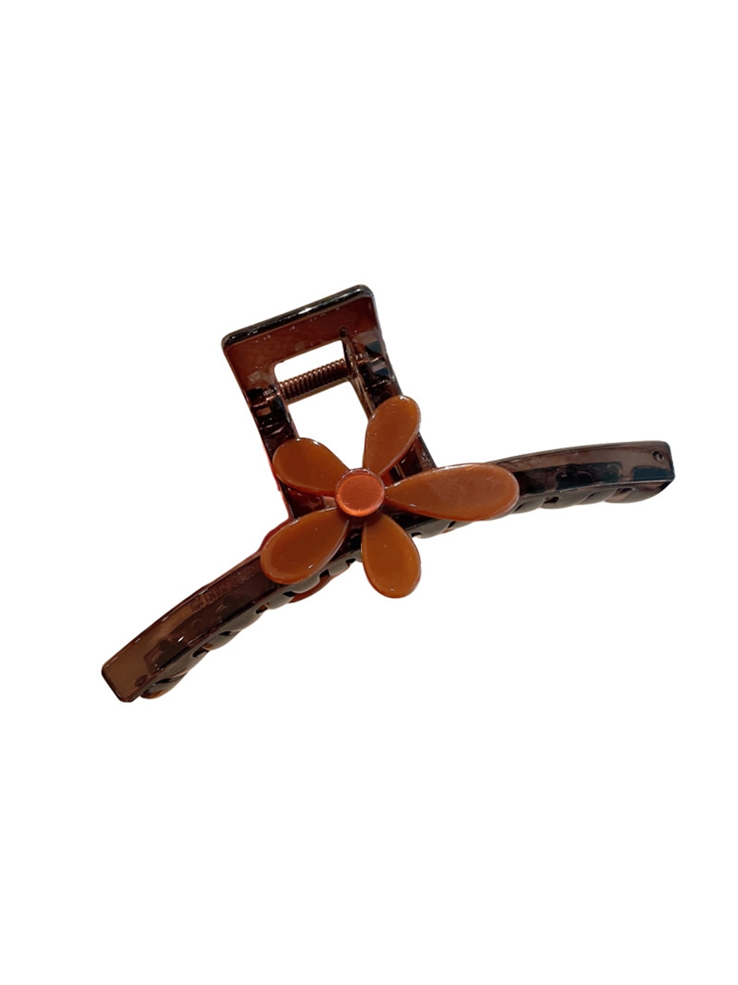 Beau - Glossy Flower Motif Acetate Hair Claw Clip