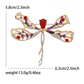 Brovia - Insect Shape Rhinestone Dragonfly Brooch