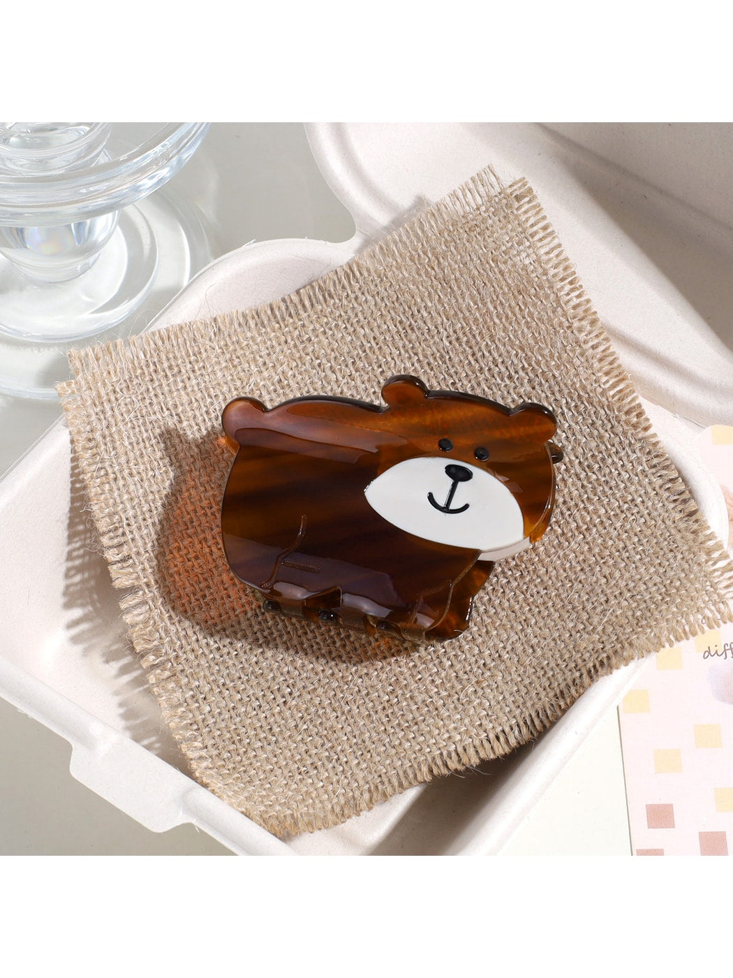 Beau - Glossy Acrylic Animal Design Hair Claw Clip