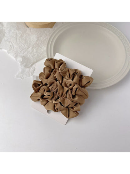 Gifty - 5PCS Colorful Satin Hair Scrunchies Set