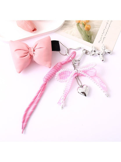 Keypus - Bow Heart-Shaped Woven Cord Keychain