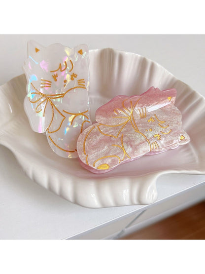 Beau - Cute Cat Acetate Hair Claw Clip