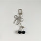 Keypus - Alloy Plastic Cherry Bow Lanyard Keychain