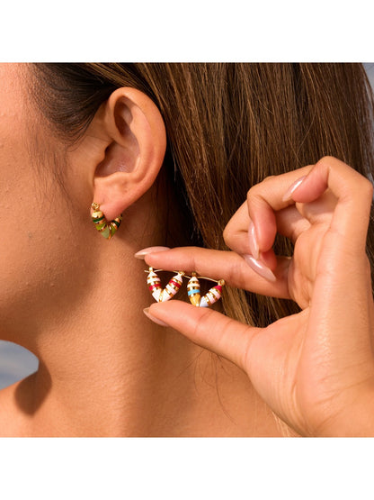 Earedge - Colorful Heart Elegant Earrings