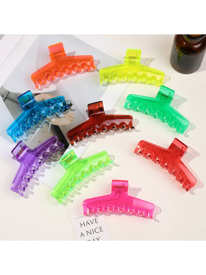 Beau - Clear Finish PC Geometric Hair Claw Clip