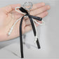 Keypus - Beaded Ribbon Bow Pendant Key Ring Keychain