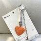Keypus - Alloy Floral Heart Pendant Bag Charm Keychain
