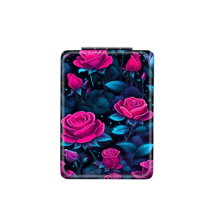 Mirroray - Rose Print Foldable Handheld Makeup Mirror