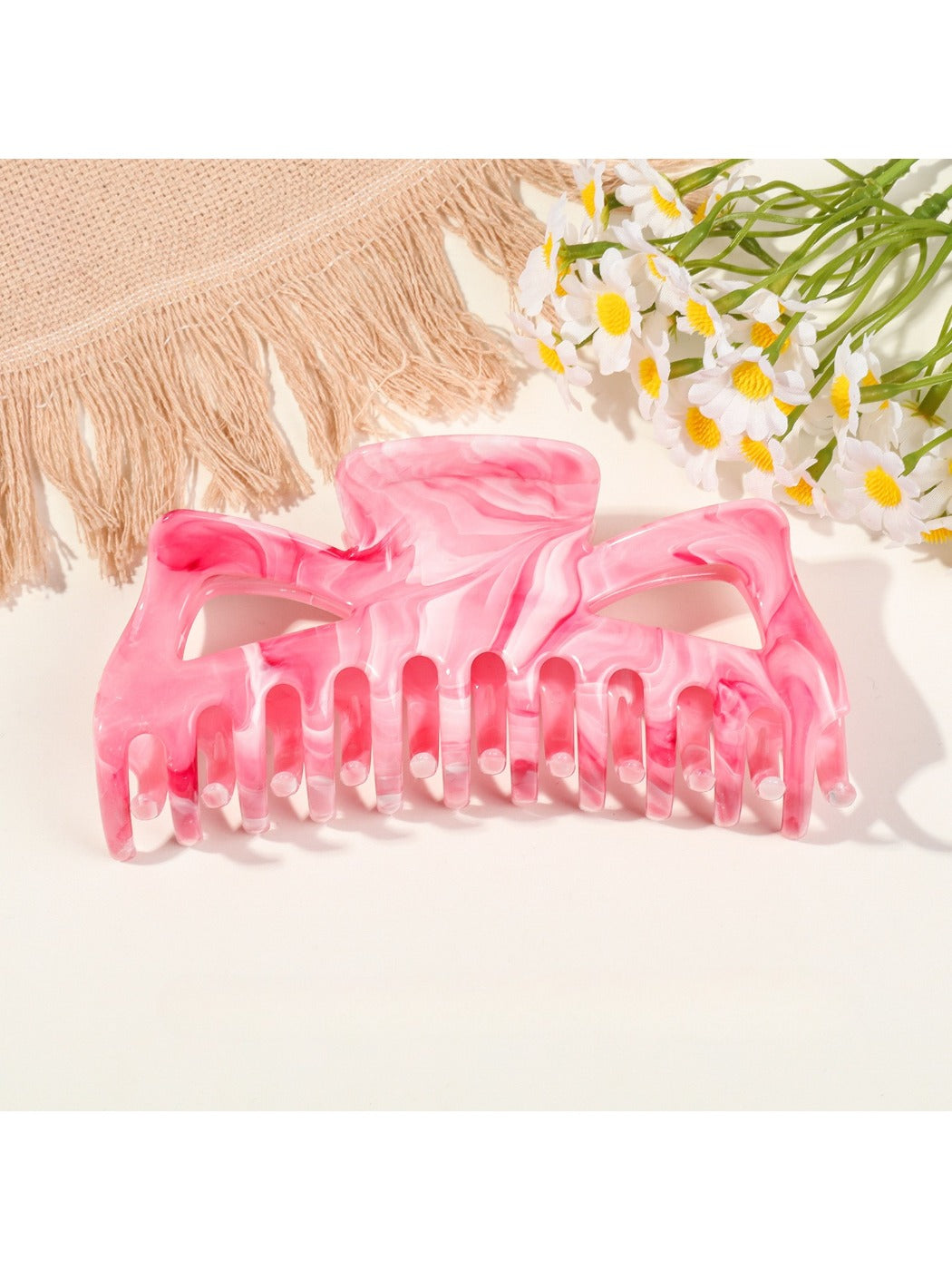 Beau - Elegant Marble-Patterned Shark Hairpin