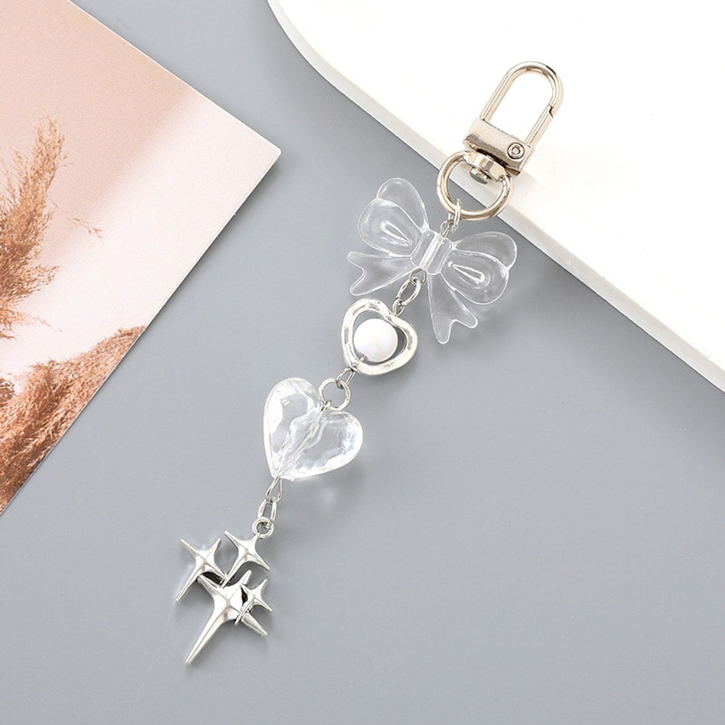 Keypus - Sweet Style Bow Heart and Star Keychain