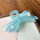 Beau - Large Bow Ring Detail Geometric PC Claw Clip