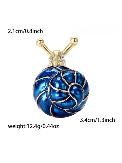 Brovia - Creative Enamel Snail Insect Brooch Pin