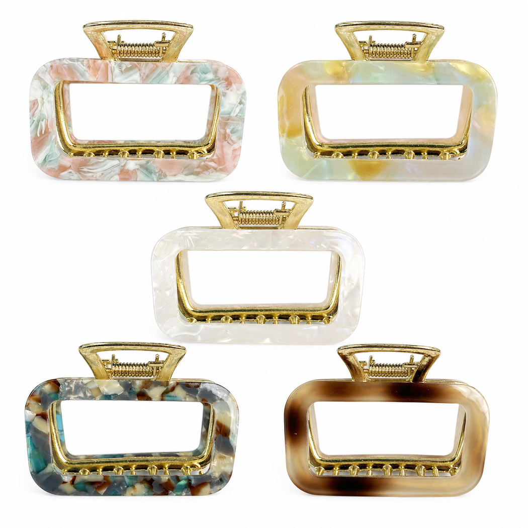 Beau - Rectangular Openwork Hair Claw
