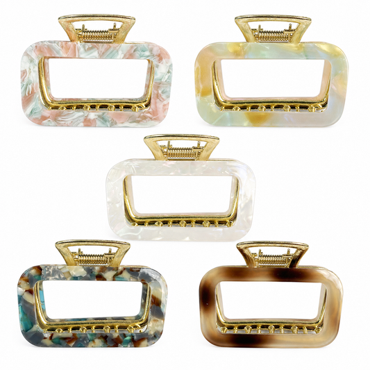 Beau - Rectangular Openwork Hair Claw