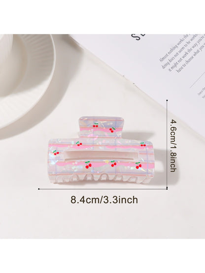 Beau - Elegant Plaid Square Hair Claw Clip