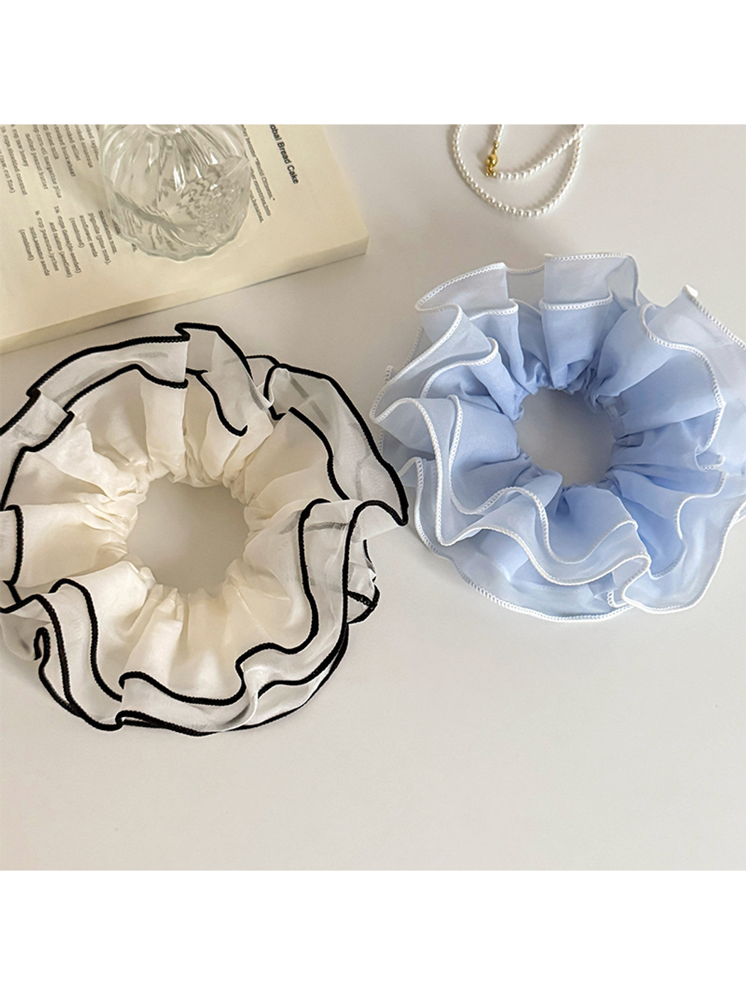 Gifty - Layered Contrast Oversized Hair Scrunchie