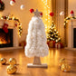 White tabletop tree, front view