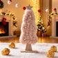 Peach-pink tabletop tree, front view