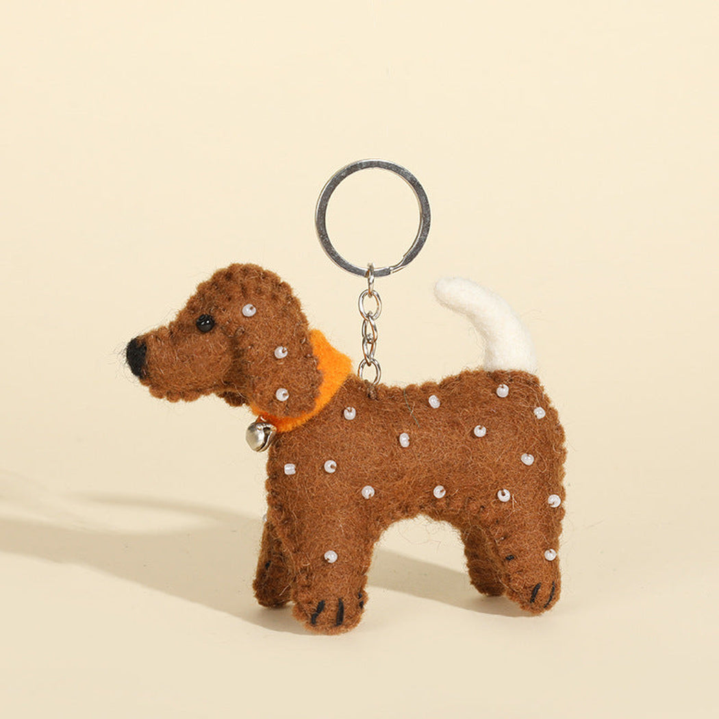 English cocker spaniel character keychain, front view