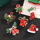 Christmas winter icon brooch in six visible styles, overview