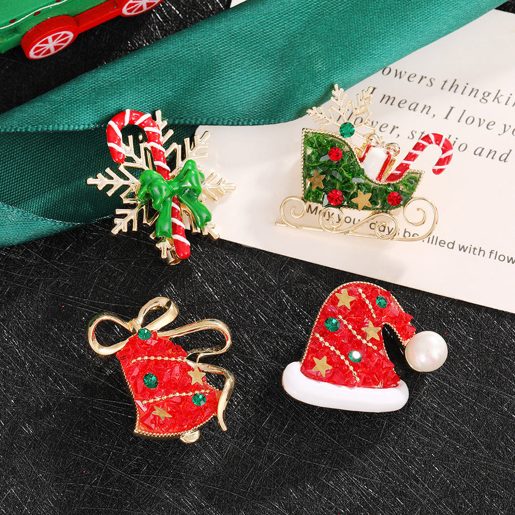 Christmas winter icon brooch, alternate view 2