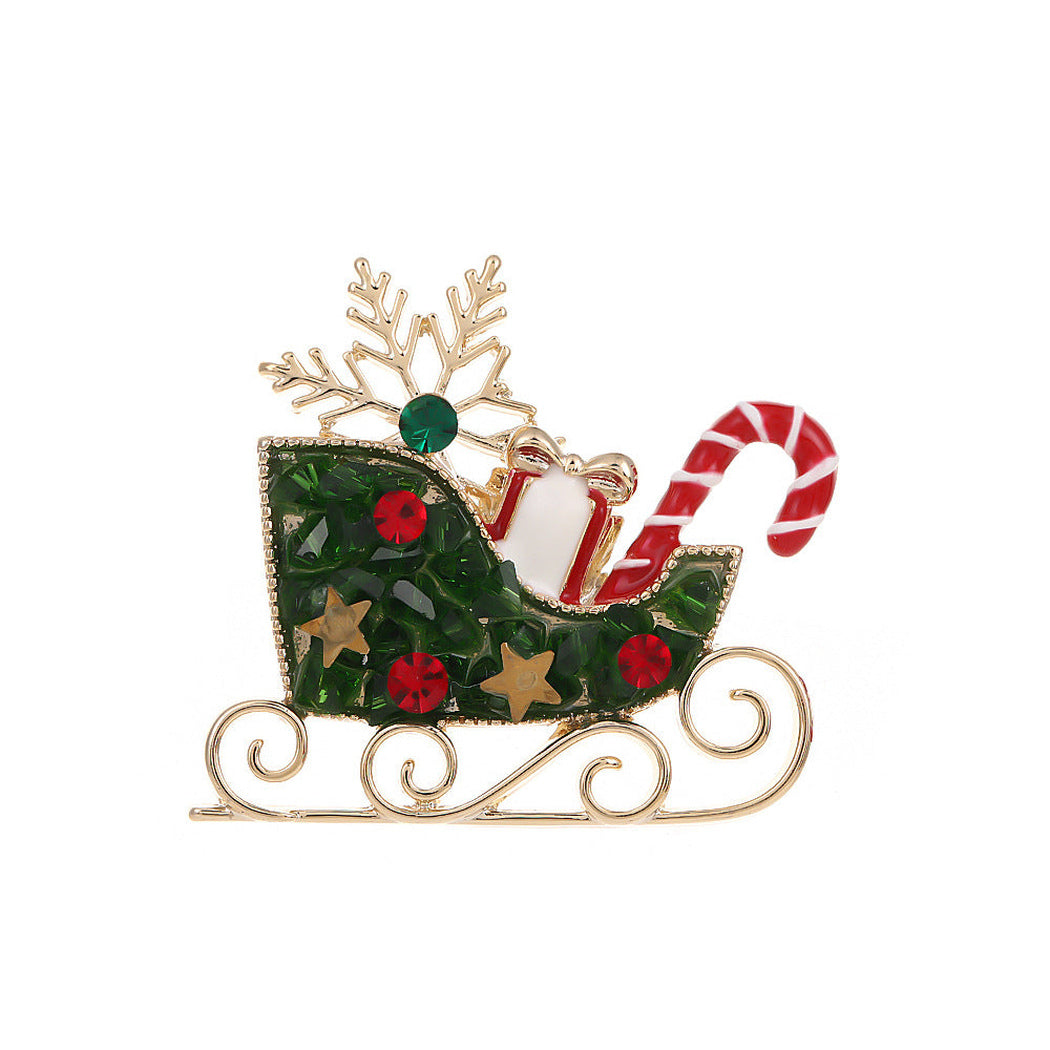 Sleigh brooch, front view