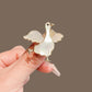 Winged goose iridescent brooch, alternate view 3