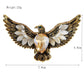 Spread-wing eagle heart accent brooch, alternate view 4
