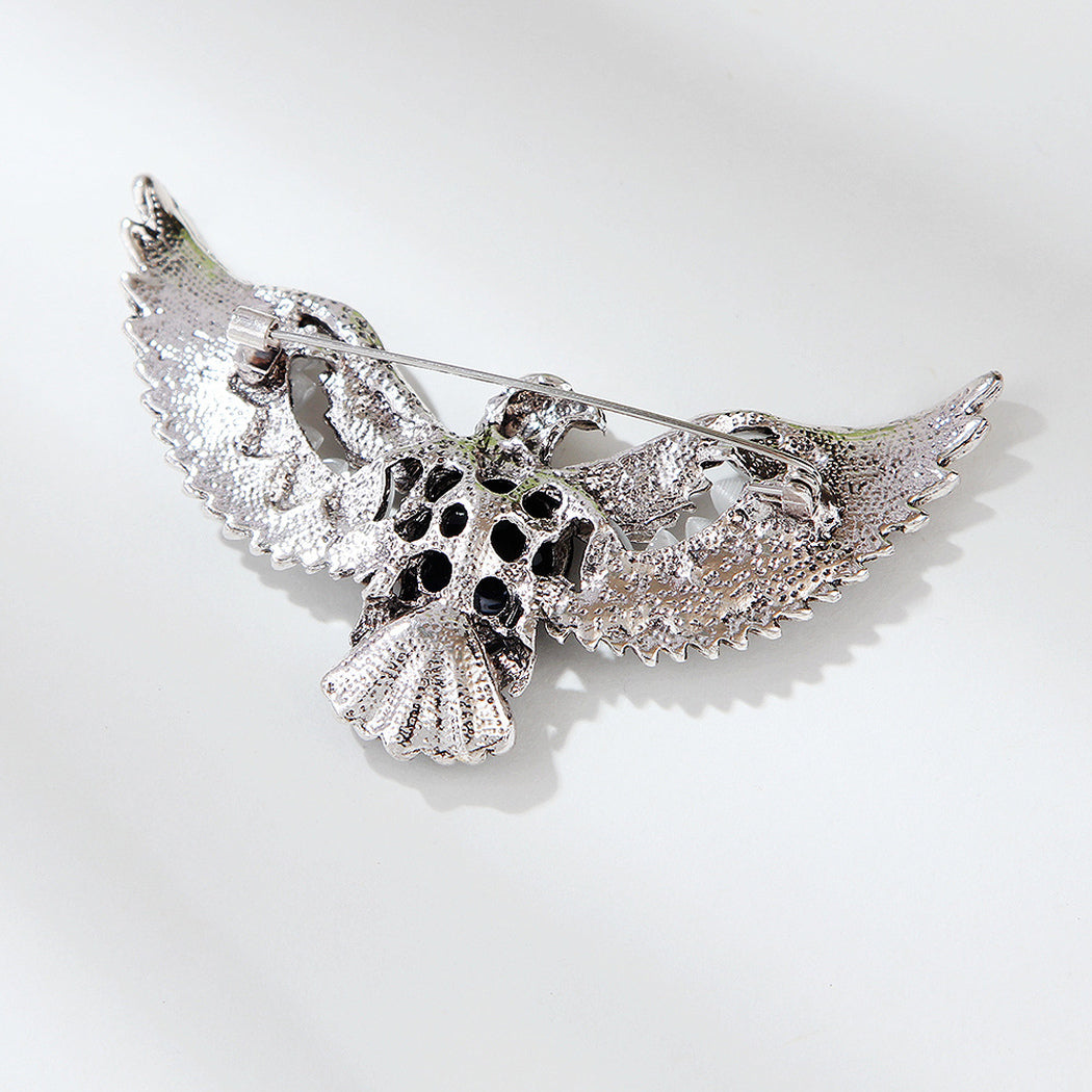 Spread-wing eagle heart accent brooch, alternate view 7