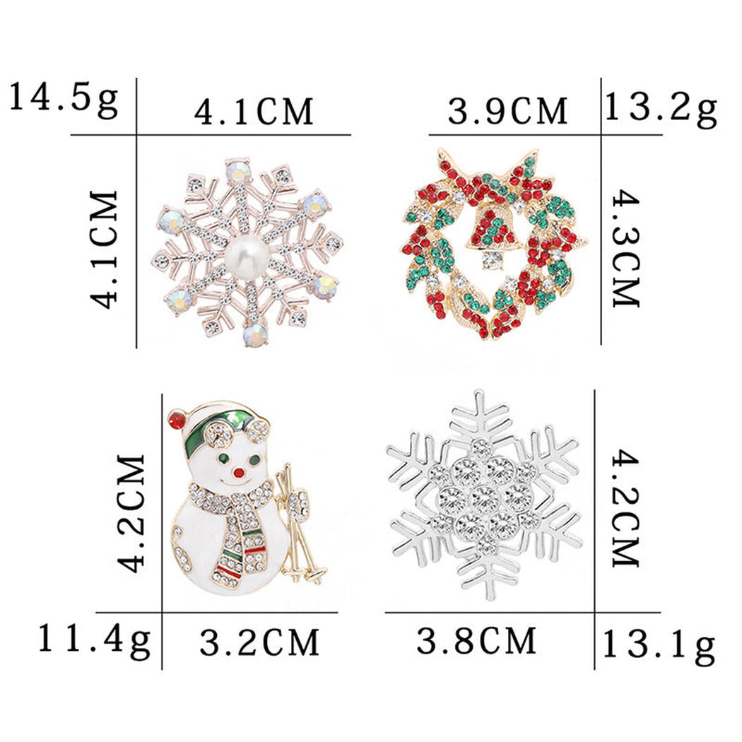 Christmas sculpted motif brooch, alternate view 2
