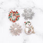 Christmas sculpted motif brooch, alternate view 4