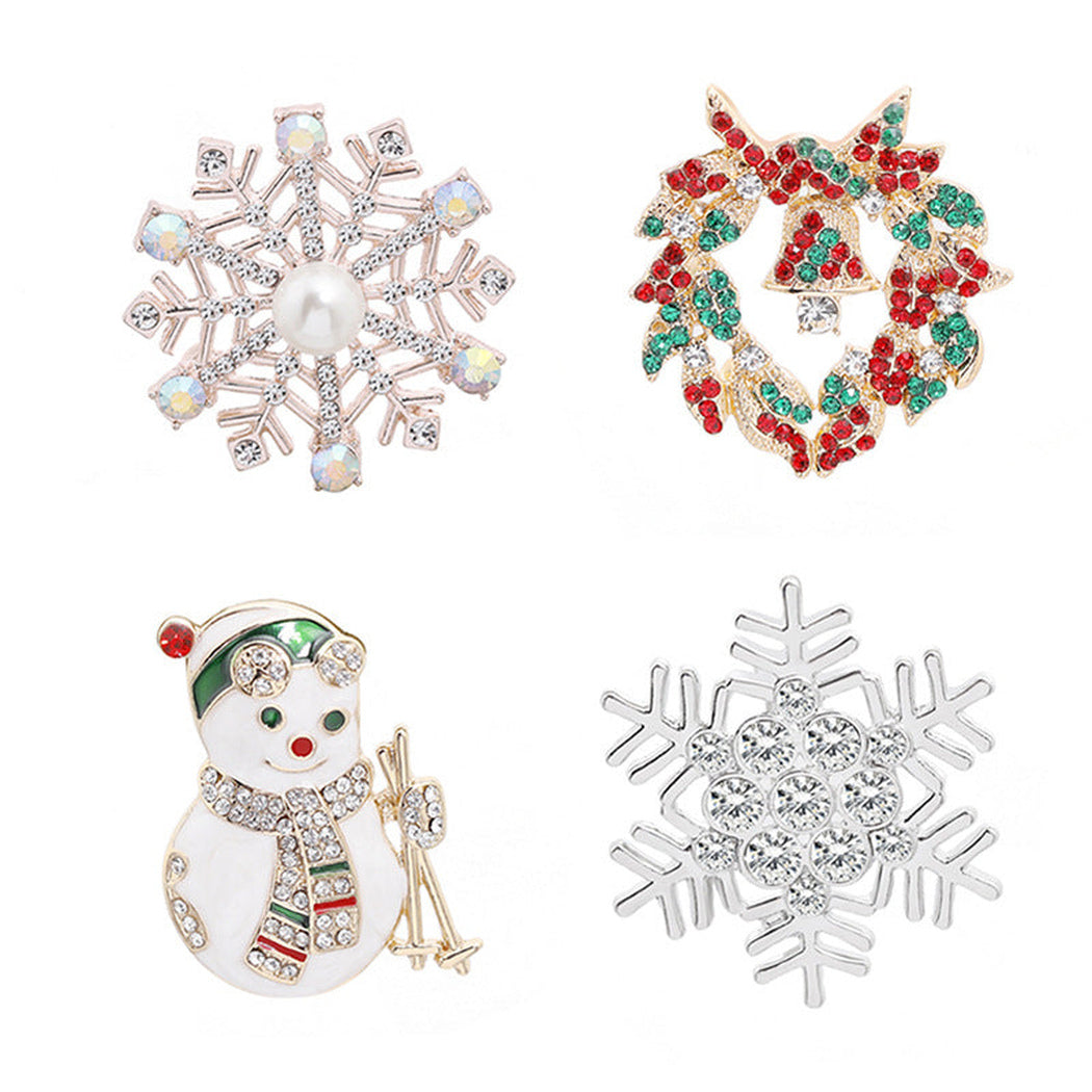 Christmas sculpted motif brooch, alternate view 5