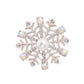 Clear-accent snowflake brooch, front view