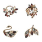 Burgundy openwork brooch, alternate view 3