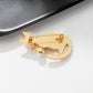 Sitting cat bow detail brooch, alternate view 3