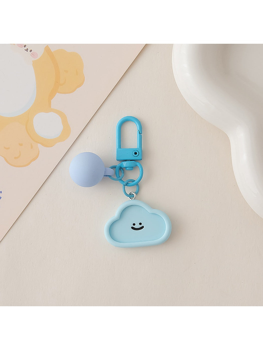 Keypus - Macaron Colors Cute Smiley Face Keychain