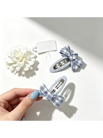 Beau - Gentle Plaid Bow Hair Clip