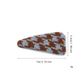 Beau - Geometric Oval Houndstooth Hair Clip