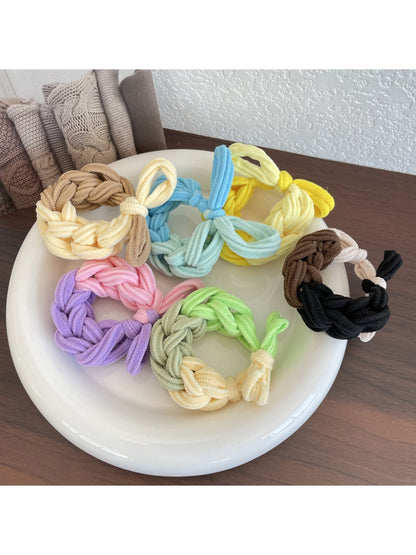 Gifty - Braided Nylon Bow Style Stretch Hair Tie